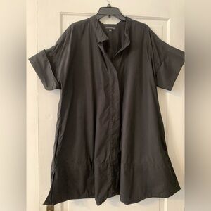 Banana Republic Rhyah Poplin Mini Black Dress XXL